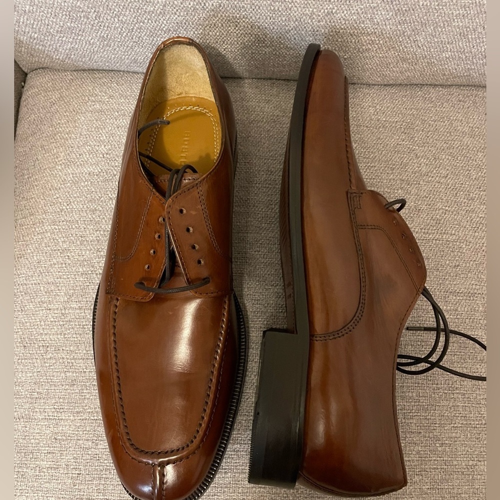 Bostonian Ricardo Lace Up Brown Derby Dress Shoes, Genuine Leather Round Toe 9 - Picture 11 of 16